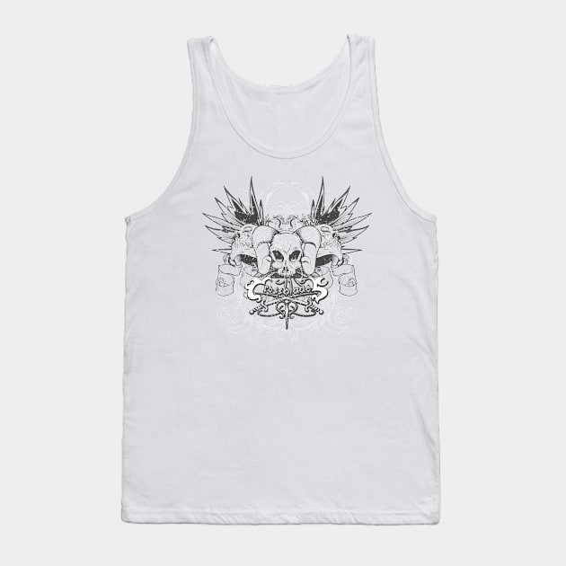 Skull design Tank Top by peace and love